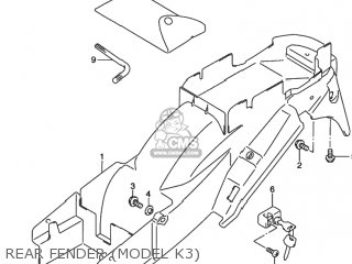 REAR FENDER (MODEL K3) - GSX750F KATANA 2000 (Y) USA (E03)