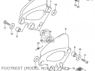 FOOTREST (MODEL W/X/Y) - GSX750F KATANA 2001 (K1) USA (E03)