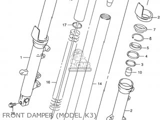 FRONT DAMPER (MODEL K3) - GSX750F KATANA 2001 (K1) USA (E03)