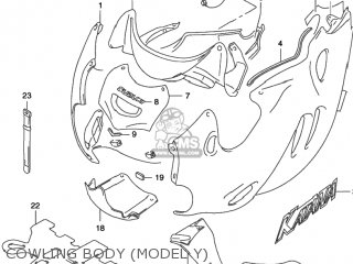COWLING BODY (MODEL Y) - GSX750F KATANA 2002 (K2) USA (E03)