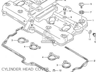 CYLINDER HEAD COVER - GSX750F KATANA 2002 (K2) USA (E03)