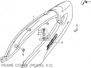 FRAME COVER (MODEL K3) - GSX750F KATANA 2002 (K2) USA (E03)