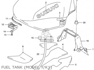 FUEL TANK (MODEL Y/K1) - GSX750F KATANA 2002 (K2) USA (E03)