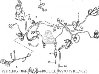 WIRING HARNESS (MODEL W/X/Y/K1/K2) - GSX750F KATANA 2002 (K2) USA (E03)