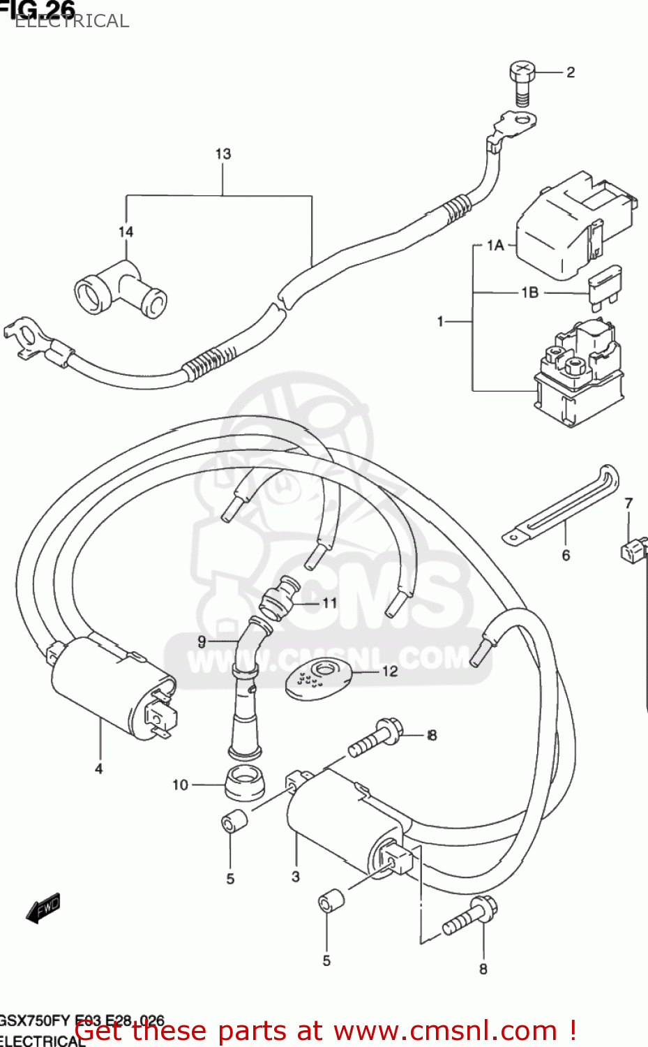 ELECTRICAL GSX750F KATANA 2003 (K3) USA (E03)