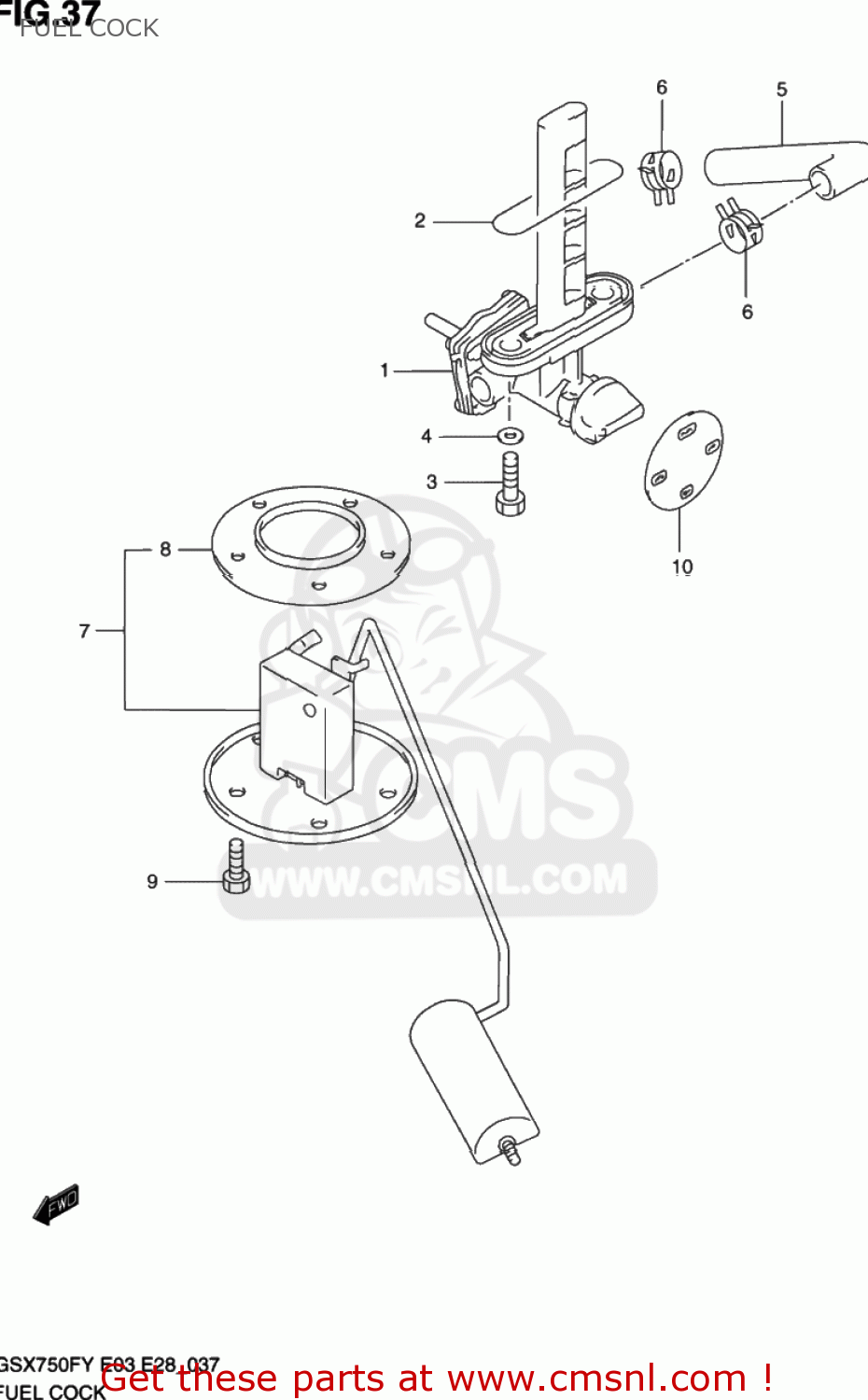 FUEL COCK GSX750F KATANA 2003 (K3) USA (E03)
