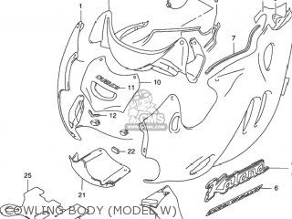 COWLING BODY (MODEL W) - GSX750F KATANA 2003 (K3) USA (E03)