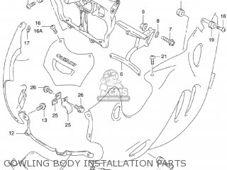 COWLING BODY INSTALLATION PARTS - GSX750F KATANA 2003 (K3) USA (E03)
