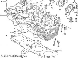 CYLINDER HEAD - GSX750F KATANA 2003 (K3) USA (E03)