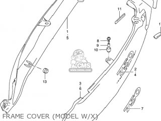 FRAME COVER (MODEL W/X) - GSX750F KATANA 2003 (K3) USA (E03)