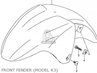 FRONT FENDER (MODEL K3) - GSX750F KATANA 2003 (K3) USA (E03)
