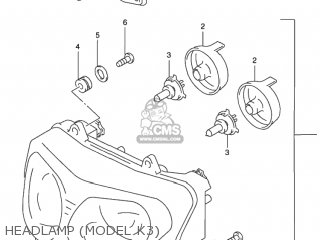 HEADLAMP (MODEL K3) - GSX750F KATANA 2003 (K3) USA (E03)