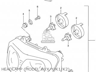 HEADLAMP (MODEL W/X/Y/K1/K2) - GSX750F KATANA 2003 (K3) USA (E03)