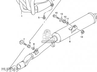 MUFFLER - GSX750F KATANA 2003 (K3) USA (E03)