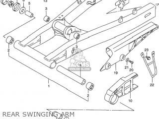 REAR SWINGING ARM - GSX750F KATANA 2003 (K3) USA (E03)