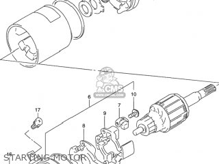 STARTING MOTOR - GSX750F KATANA 2003 (K3) USA (E03)