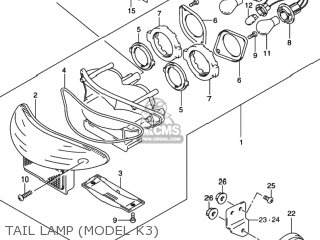 TAIL LAMP (MODEL K3) - GSX750F KATANA 2003 (K3) USA (E03)