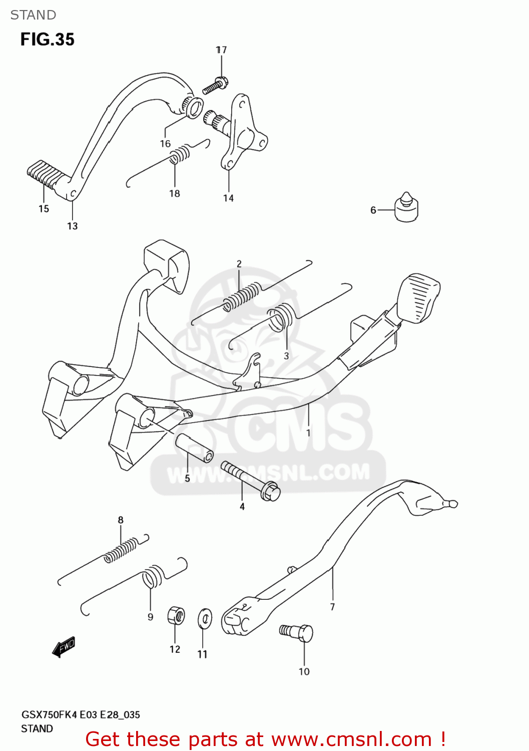 Suzuki Gsx750f Katana 04 K4 Usa E03 Stand Buy Original Stand Spares Online