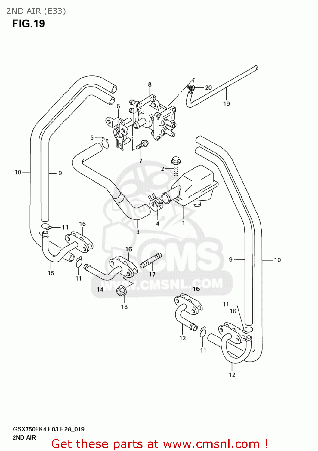 2ND AIR (E33) GSX750F KATANA 2004 (K4) USA (E03)