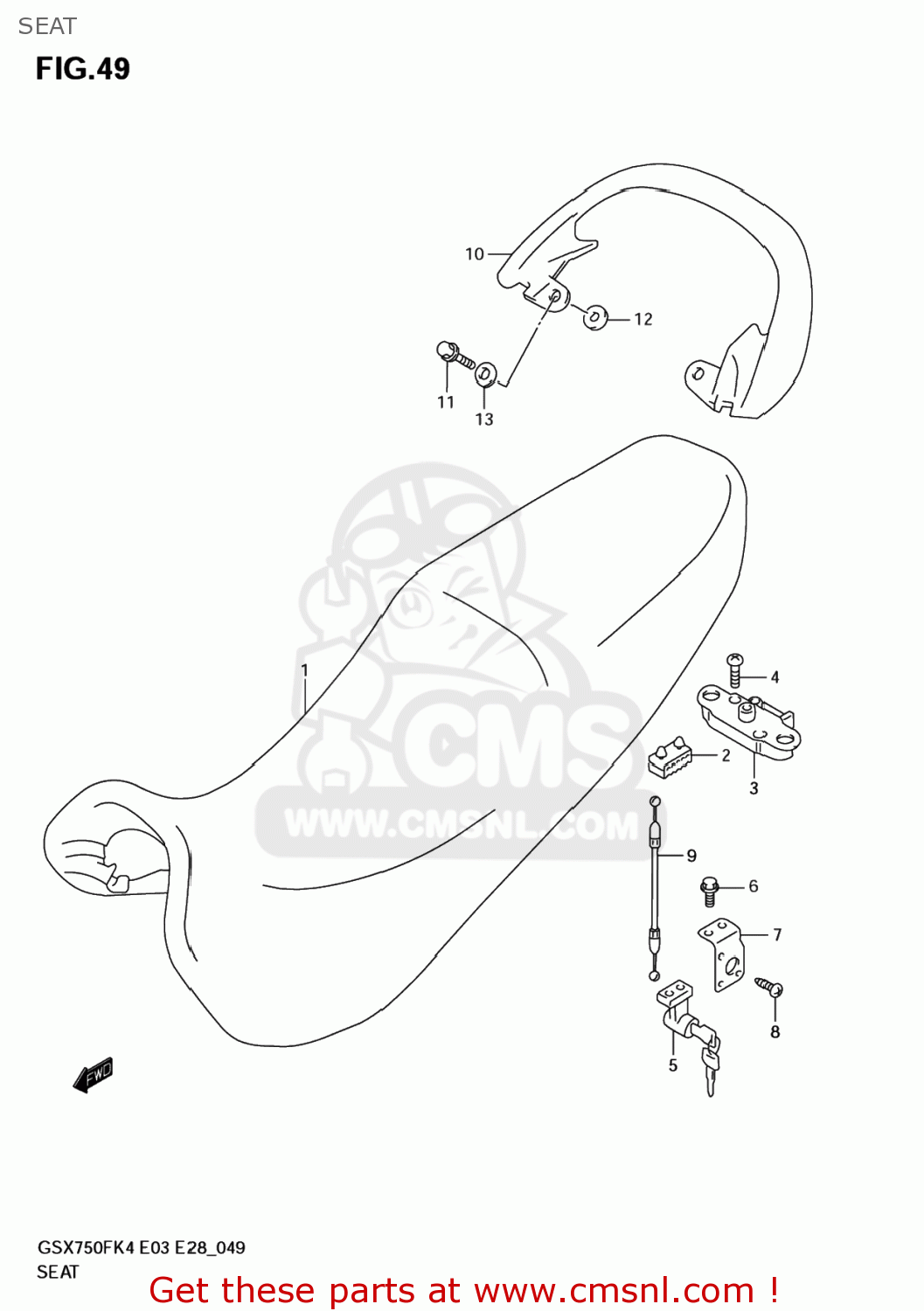 SEAT GSX750F KATANA 2004 (K4) USA (E03)