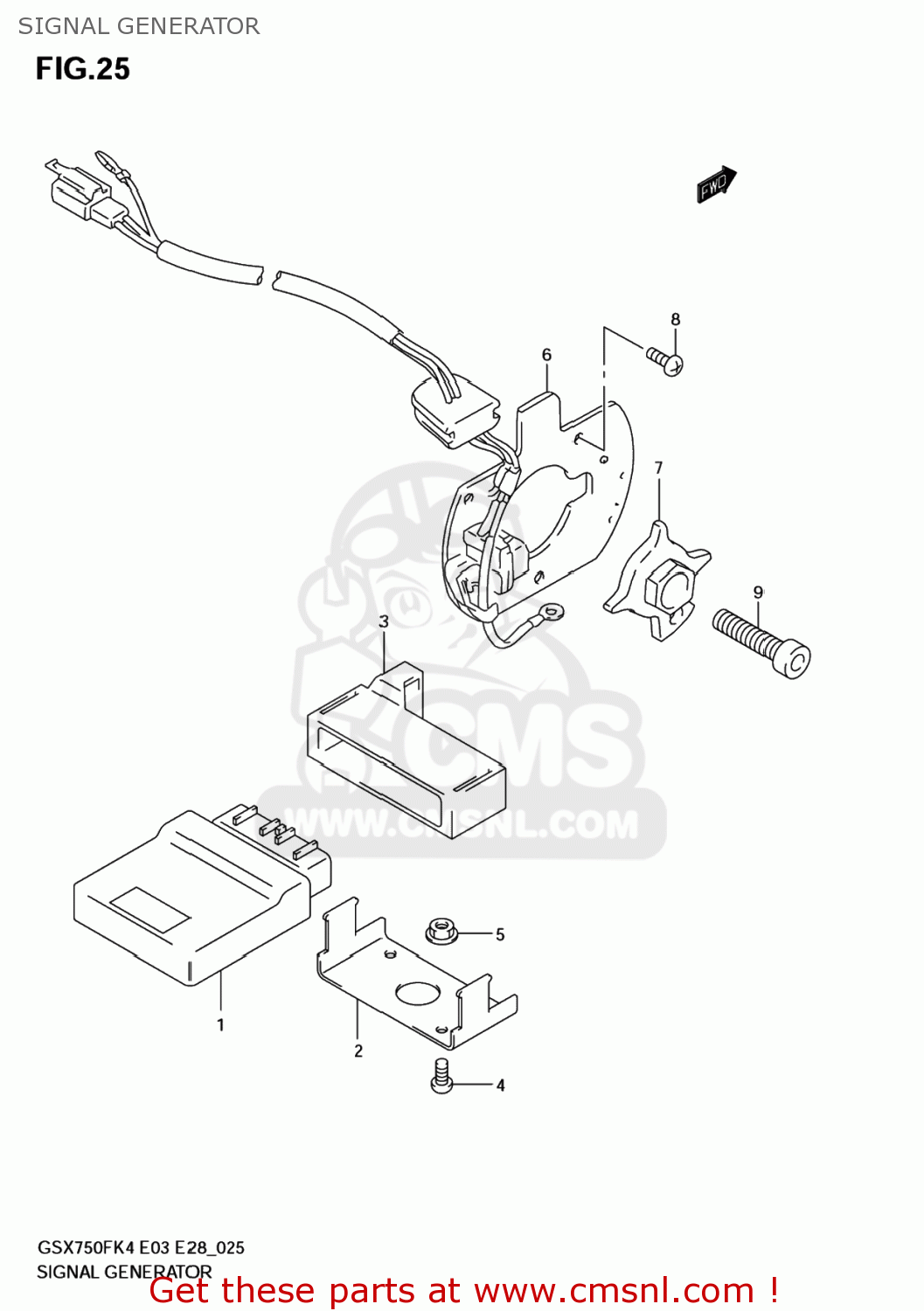 SIGNAL GENERATOR GSX750F KATANA 2004 (K4) USA (E03)