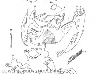 COWLING BODY (MODEL K4) - GSX750F KATANA 2004 (K4) USA (E03)