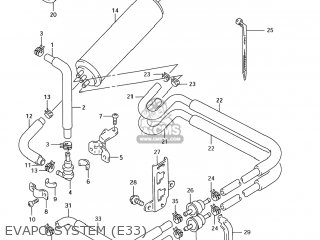 EVAPO SYSTEM (E33) - GSX750F KATANA 2004 (K4) USA (E03)