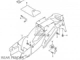 REAR FENDER - GSX750F KATANA 2004 (K4) USA (E03)