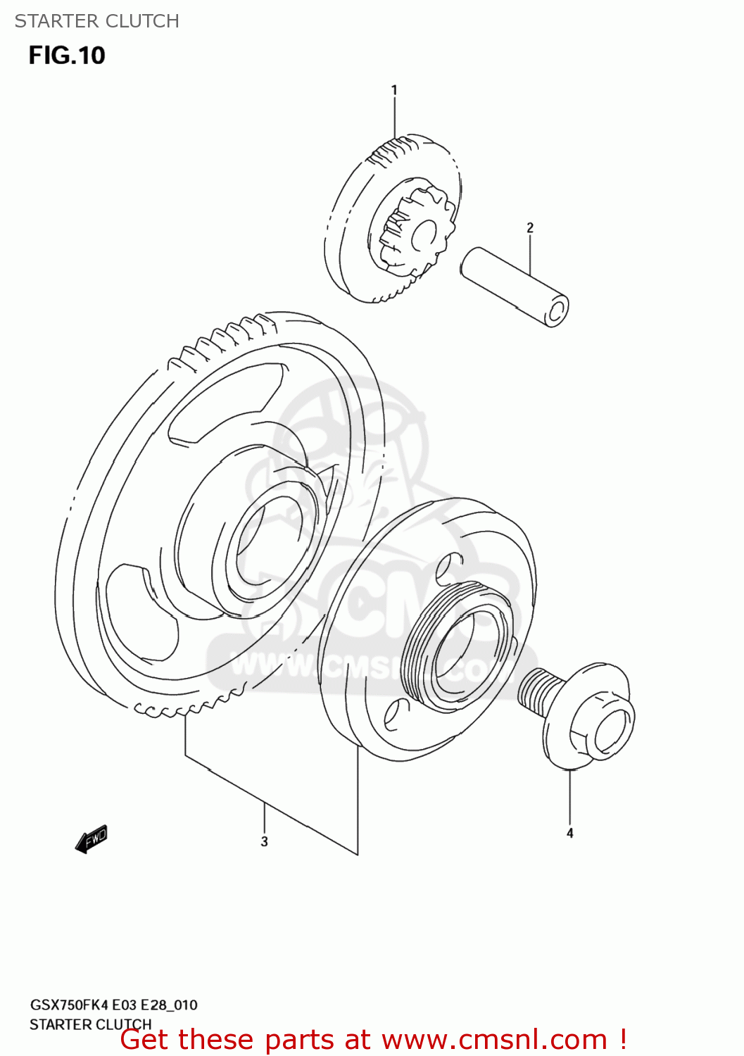 STARTER CLUTCH GSX750F KATANA 2005 (K5) USA (E03)