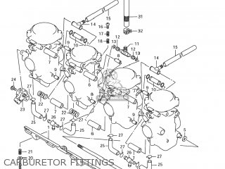 CARBURETOR FITTINGS - GSX750F KATANA 2005 (K5) USA (E03)