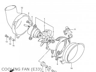 COOLING FAN (E33) - GSX750F KATANA 2005 (K5) USA (E03)