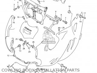 COWLING BODY INSTALLATION PARTS - GSX750F KATANA 2005 (K5) USA (E03)