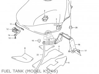 FUEL TANK (MODEL K5/K6) - GSX750F KATANA 2005 (K5) USA (E03)