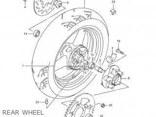REAR WHEEL - GSX750F KATANA 2005 (K5) USA (E03)