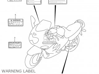 WARNING LABEL - GSX750F KATANA 2005 (K5) USA (E03)