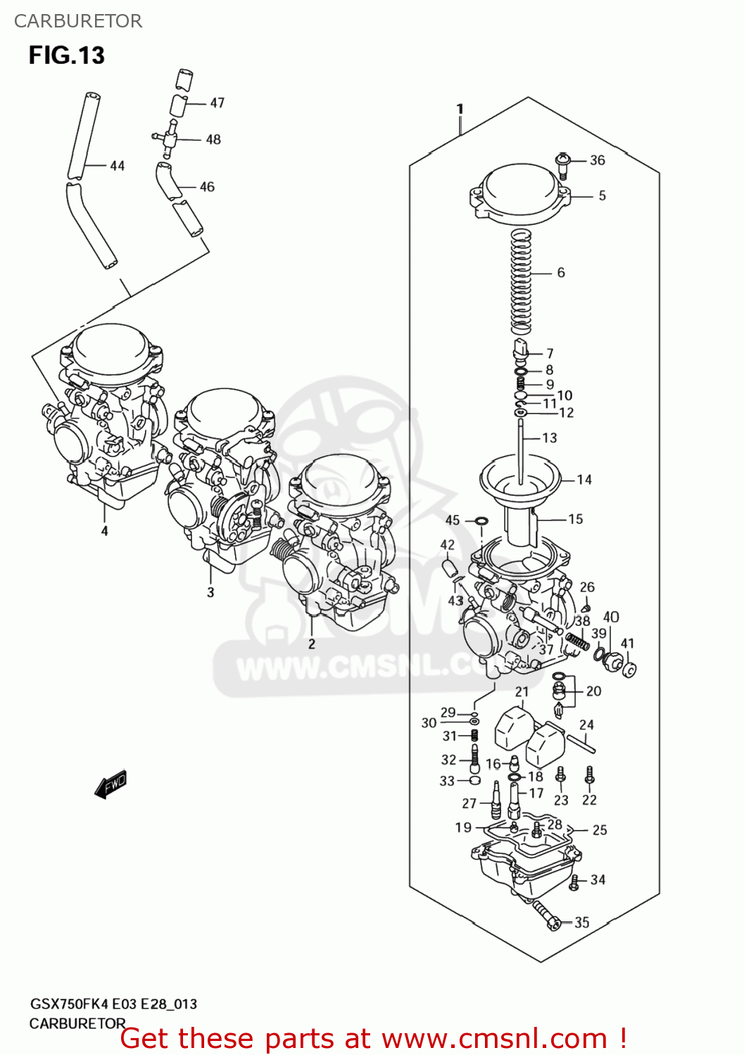 CARBURETOR GSX750F KATANA 2006 (K6) USA (E03)