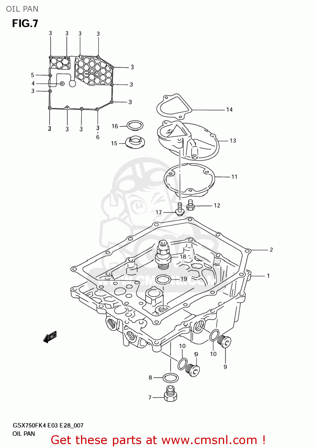 OIL PAN GSX750F KATANA 2006 (K6) USA (E03)