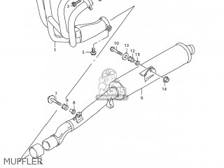 MUFFLER - GSX750F KATANA 2006 (K6) USA (E03)