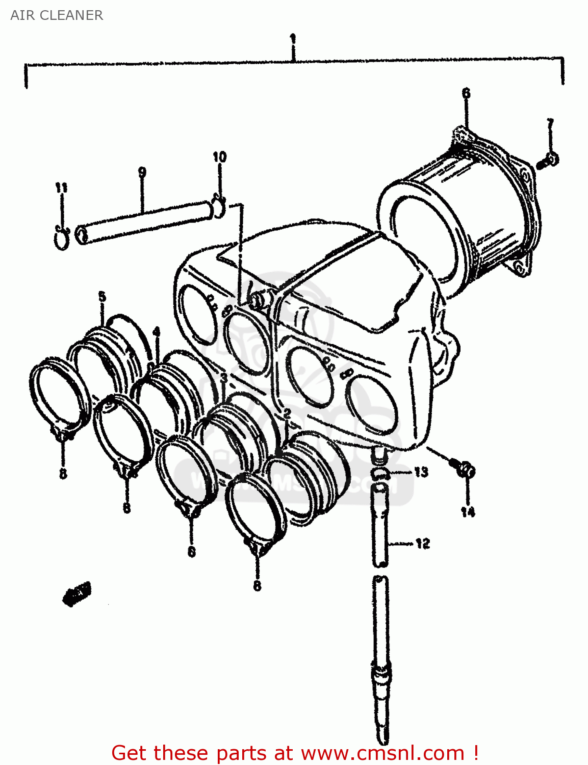 AIR CLEANER GSX750FSK 1996 (T) BRAZIL (E37)