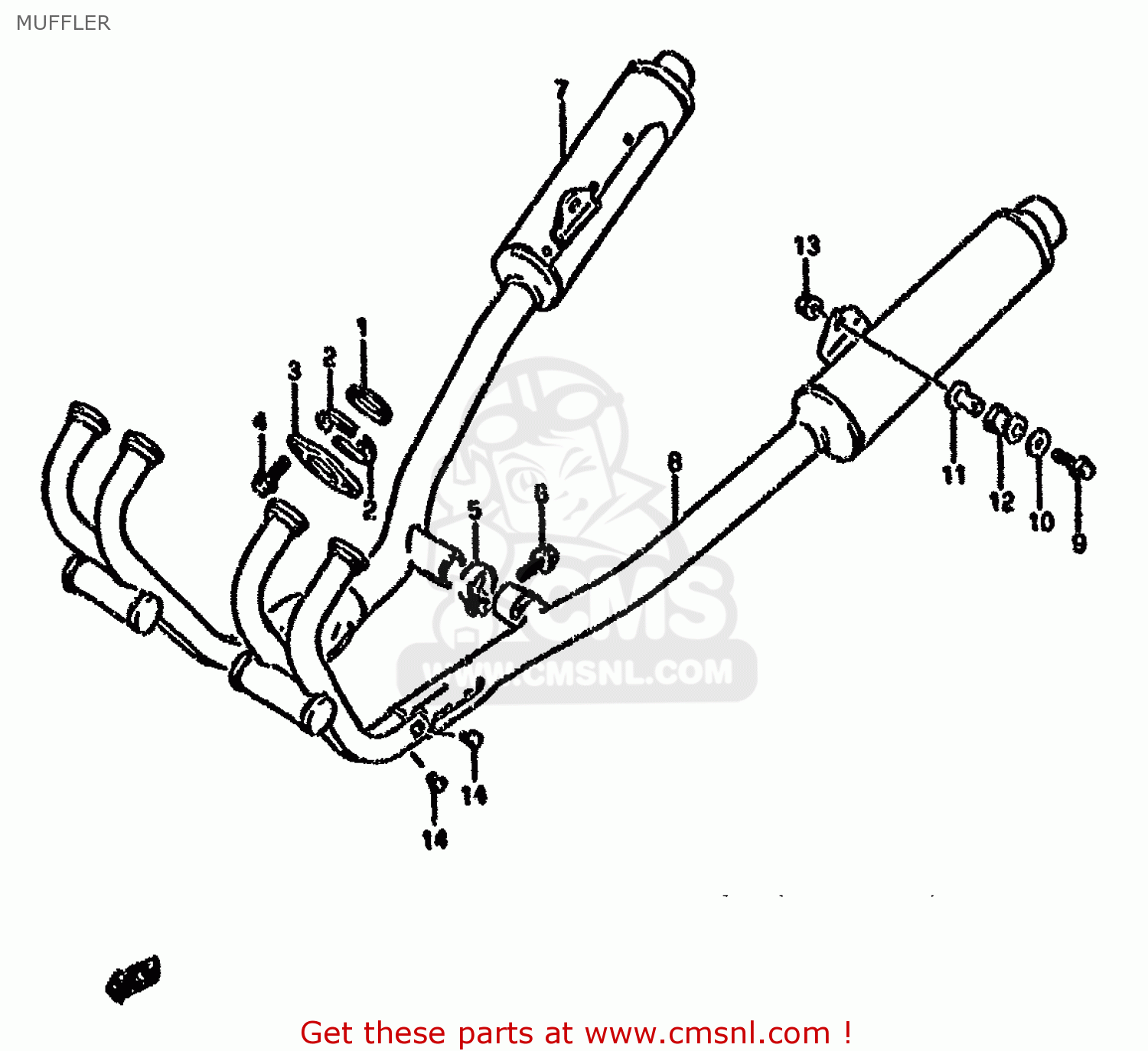 MUFFLER GSX750FSK 1996 (T) BRAZIL (E37)