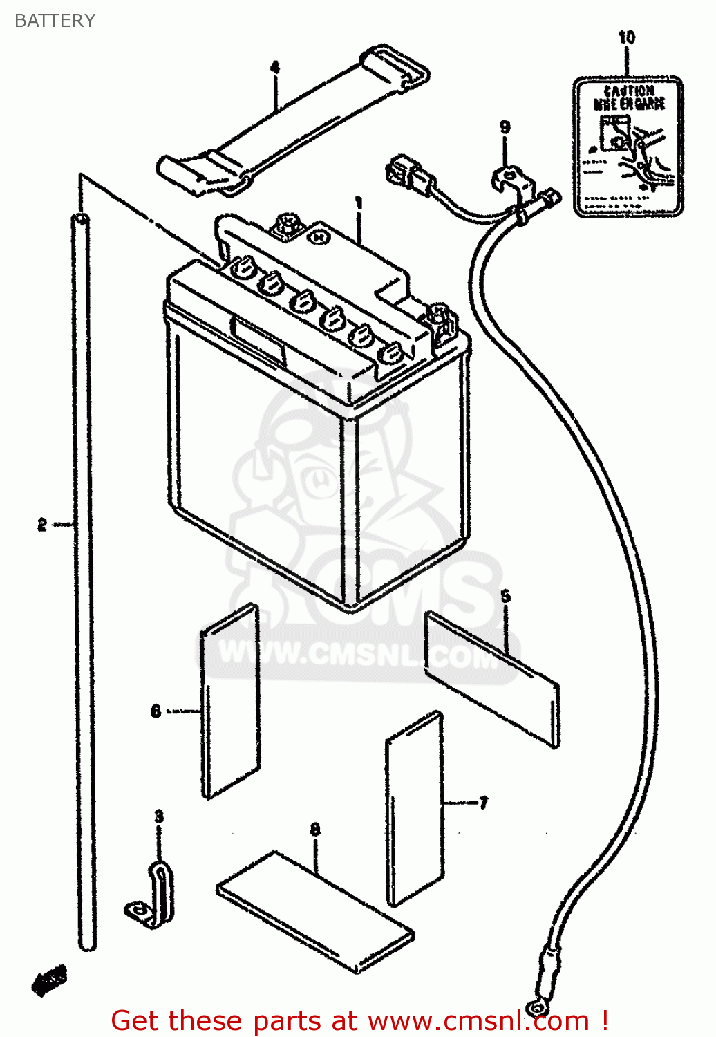 BATTERY GSX750FSK 1996 (T) BRAZIL (E37)