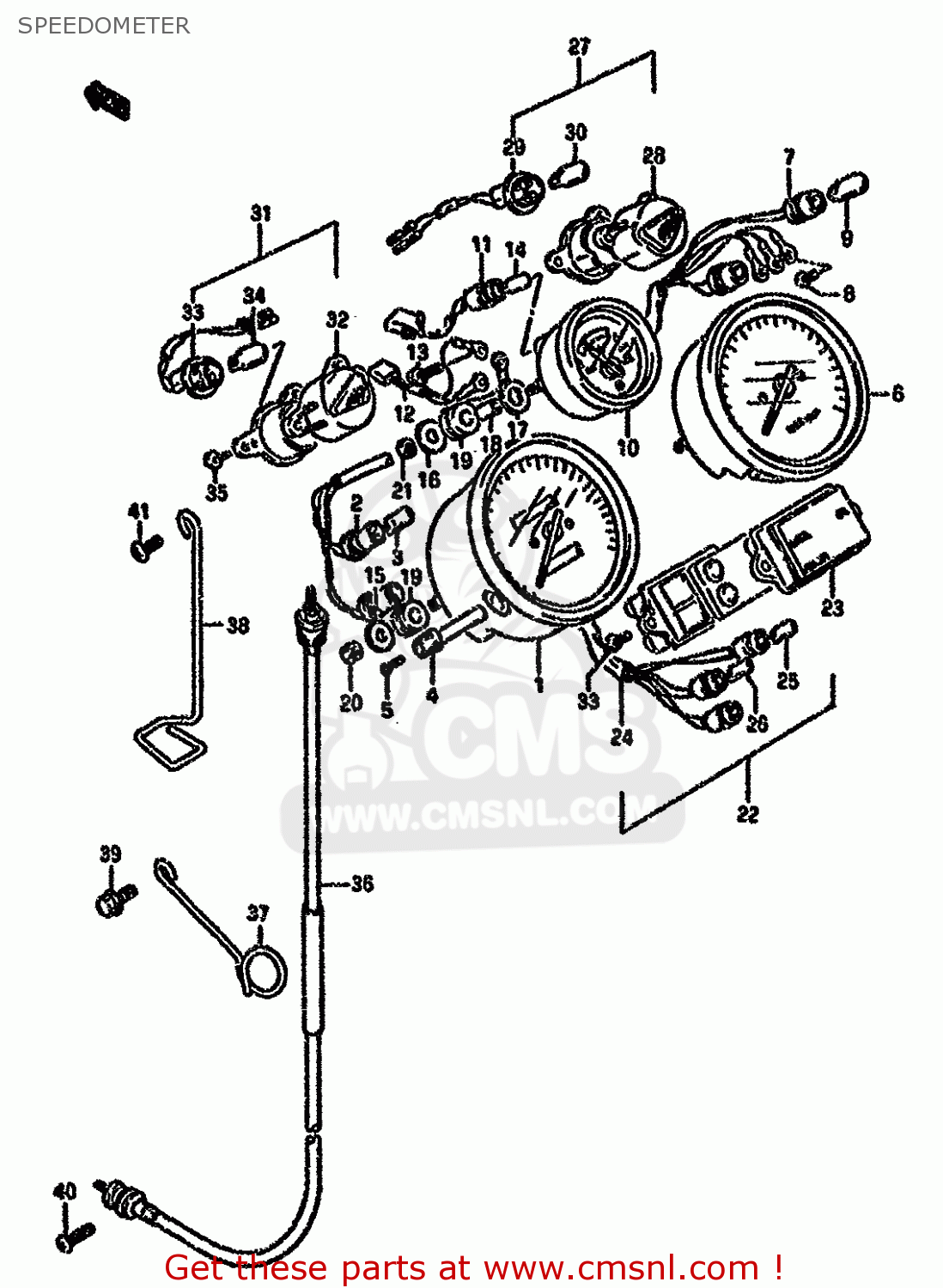 SPEEDOMETER GSX750FSK 1996 (T) BRAZIL (E37)