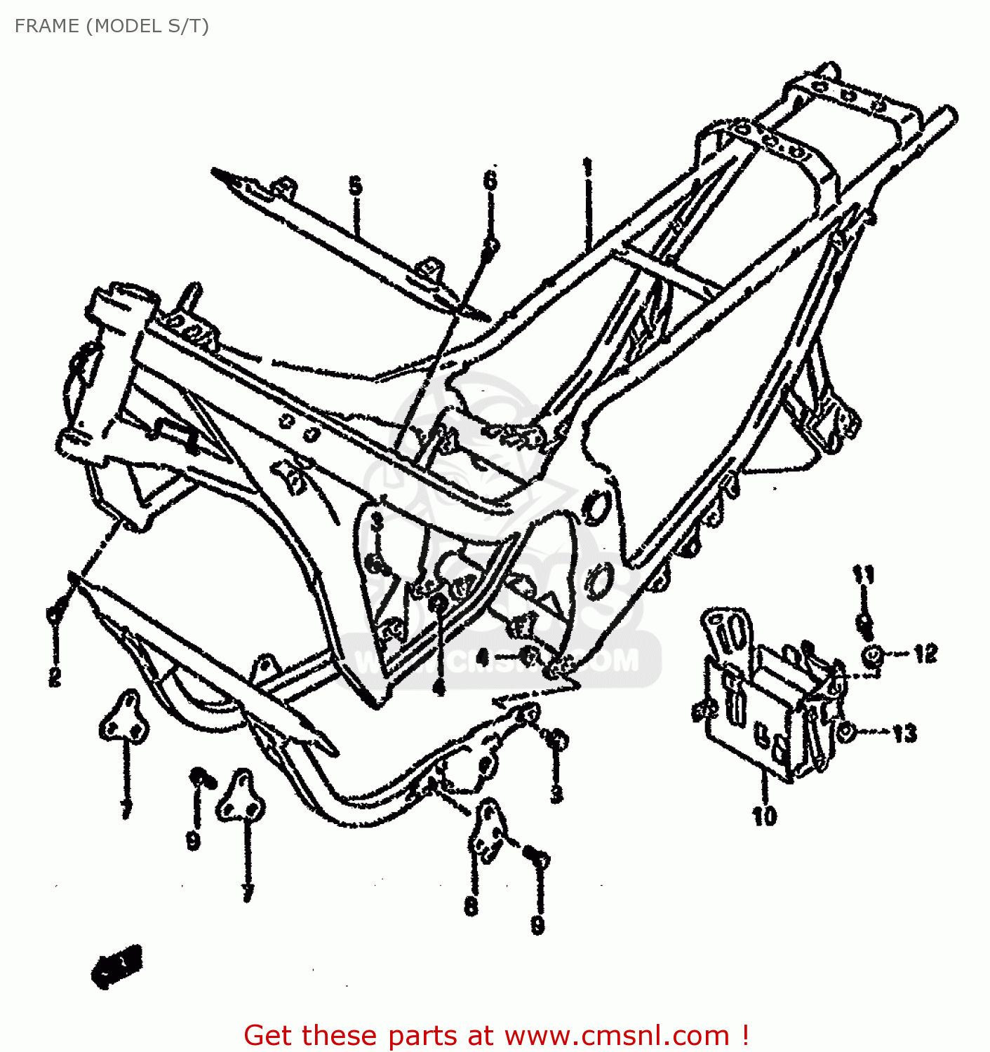 FRAME (MODEL S/T) GSX750FSK 1996 (T) BRAZIL (E37)