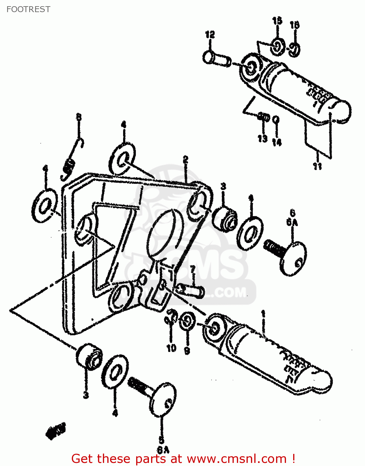 FOOTREST GSX750FSK 1996 (T) BRAZIL (E37)