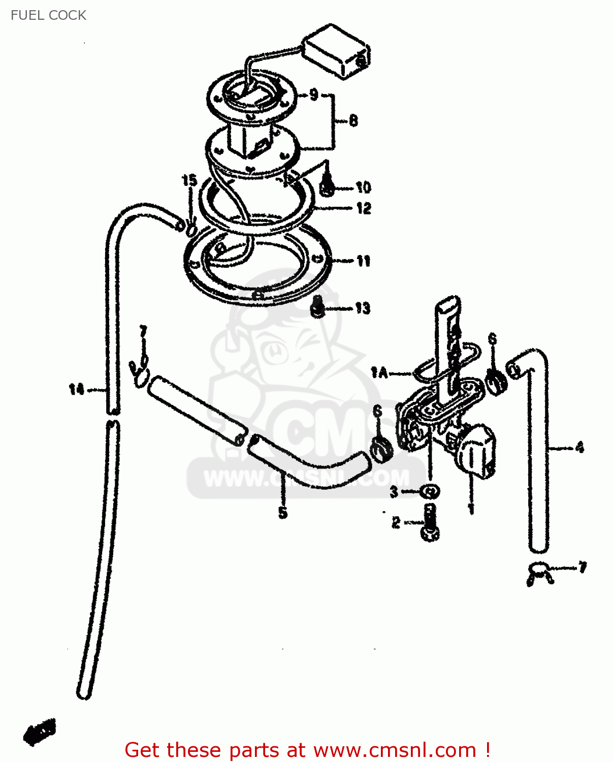 FUEL COCK GSX750FSK 1996 (T) BRAZIL (E37)