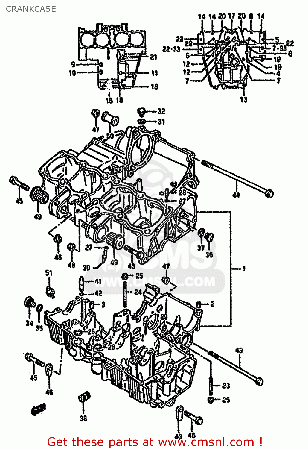 CRANKCASE GSX750FSK 1996 (T) BRAZIL (E37)