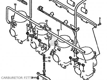 CARBURETOR FITTINGS - GSX750FSK 1996 (T) BRAZIL (E37)