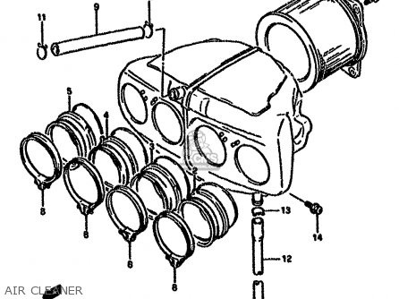 AIR CLEANER - GSX750FSK 1996 (T) BRAZIL (E37)
