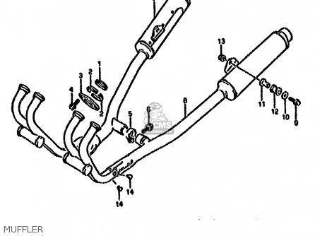 MUFFLER - GSX750FSK 1996 (T) BRAZIL (E37)