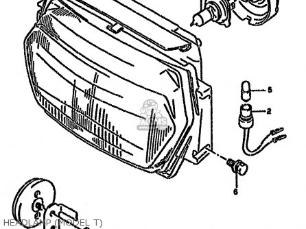 HEADLAMP (MODEL T) - GSX750FSK 1996 (T) BRAZIL (E37)